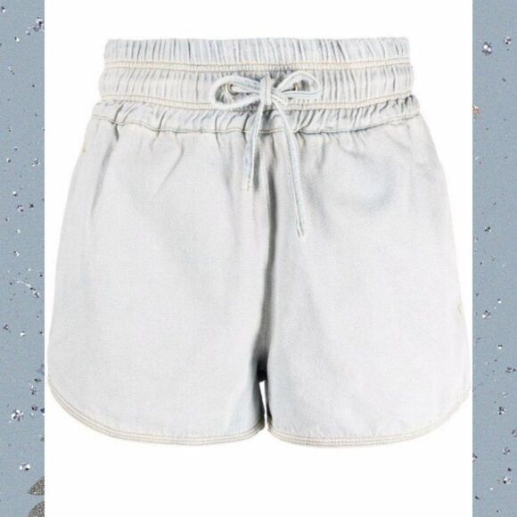 IRO High Waisted Bleached Denim Shorts - Picture 3 of 12